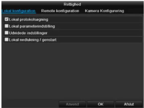 ABUS TVVR35011 - Indstilling af rettigheder - 1