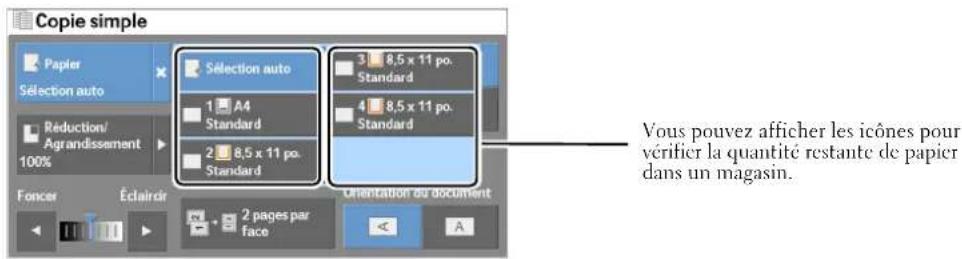 DELL C5765dn - Vérification de la quantité de papier restante dans un magasin - 1