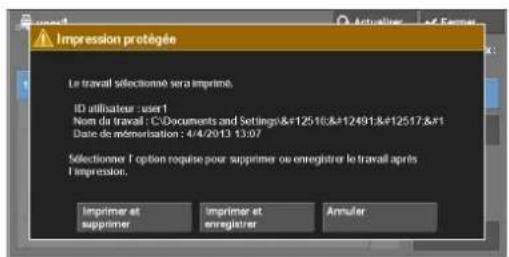 DELL C5765dn - Lorsque [Imprimer] est sélectionné - 1