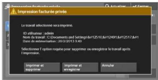 DELL C5765dn - Lorsque [Imprimer] est sélectionné - 1