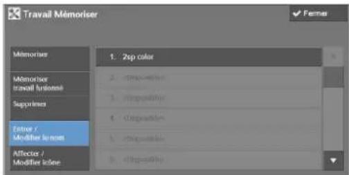 DELL C5765dn - Saisie/Modification d'un nom de programme méorisé - 1