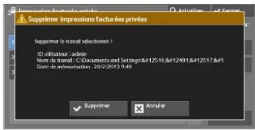 DELL C5765dn - Lorsque [Supprimer] est selectionné - 1