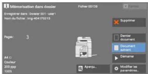 DELL C5765dn - Prévisualisation des images numériées pendant un travail de numération - 2