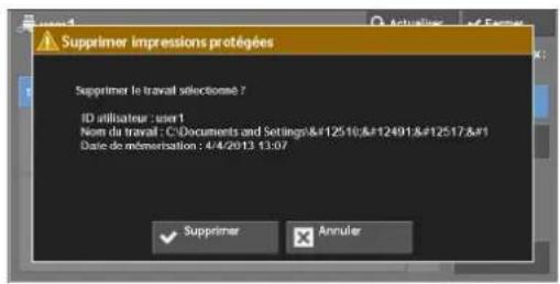 DELL C5765dn - Lorsque [Supprimer] est selectionné - 1
