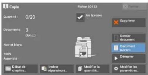 DELL C5765dn - Écran [Copie] lorsqu'un travail fusionné est en cours de traitement - 1