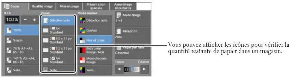 DELL C5765dn - Vérification de la quantité de papier restante dans un magasin - 1