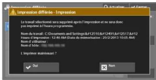 DELL C5765dn - Lorsque [Imprimer] est sélectionné - 1