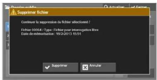 DELL C5765dn - Lorsque [Supprimer] est sélectionné - 1