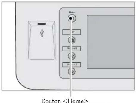 DELL C5765dn - Accès à l'aide des boutons enregistrés sur l'écran [Accueil] - 1