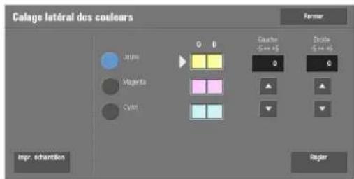 DELL C5765dn - Calage l'etal des couleurs - 3