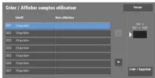 DELL C5765dn - Créer / Afficher comptes utilisateur - 1