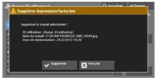 DELL C5765dn - Lorsque [Supprimer] est selectionné - 1