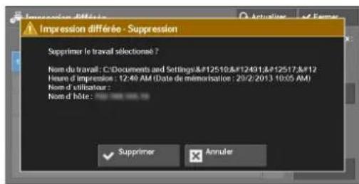 DELL C5765dn - Lorsque [Supprimer] est selectionné - 1