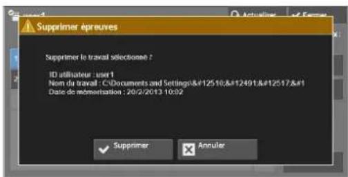 DELL C5765dn - Lorsque [Supprimer] est sélectionné - 1