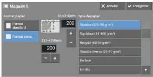 DELL C5765dn - Lorsque le magasin [Format person.] est sélectionné - 1