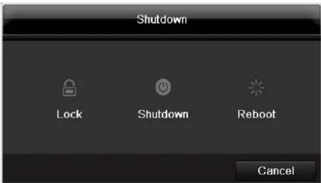 ABUS TVVR41210 - Switching off, locking and rebooting the device - 1
