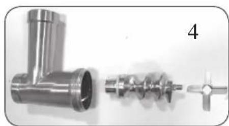 DOMO DO9075KR - OPTIONAL ACCESSORIES: FITTING MEAT GRINDER - 5