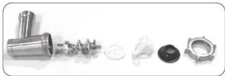 DOMO DO9074KR - OPTIONAL ACCESSORIES: FITTING MEAT GRINDER - 13