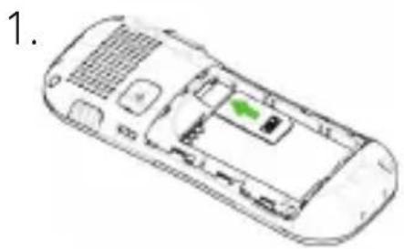 AEG Voxtel M320 - Inserimento della scheda SIM e della batteria - 1