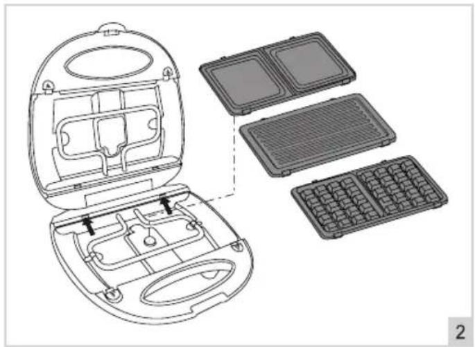 BESTRON ASM8010 - OPERATION - Changing the baking plates - 1
