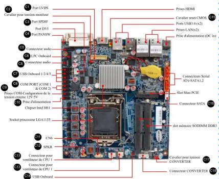 Shuttle D 6100XA - Illustration de la carte mère - 1