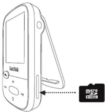 SANDISK Sansa Clip Zip Sport - Utilisation d'une carte mémoire - 1