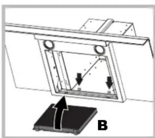 HOTPOINT-ARISTON HLQB 9.8 AAI XHA - Servicing the charcoal filter (B) - 2