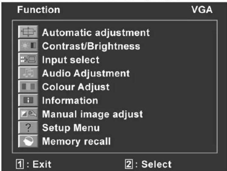MEDION Akoya P54060 - Het OSD-menu - 1