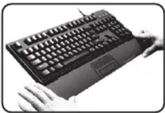 Rosewill RK9100xR - Wrist Rest Installation - 1