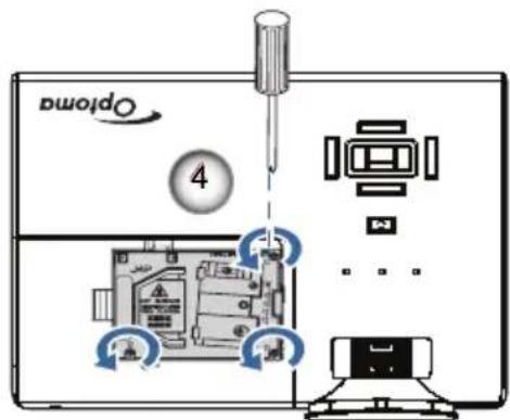 OPTOMA DH1017 - Remplacement de la lampe - 7