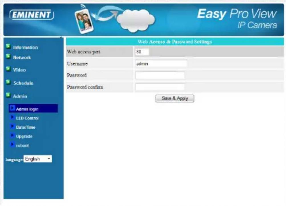 Eminent EM6250HD - Compte admin - 1