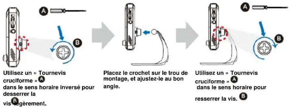 Eminent EM6250HD - Monter le crochet sur la caméra - 1