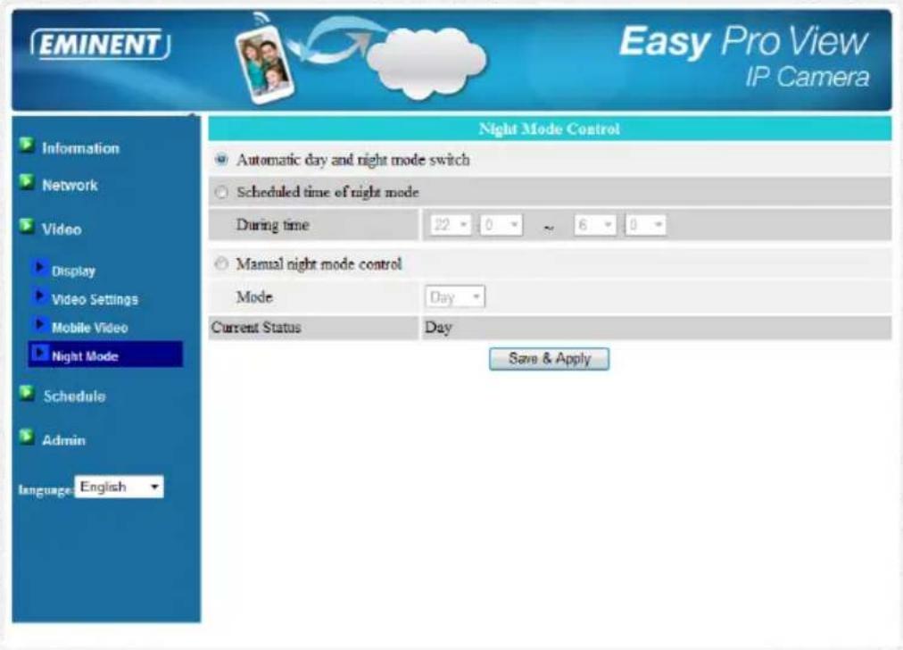 Eminent Easy Pro View EM6270 - Contrôle du mode nuit - 1
