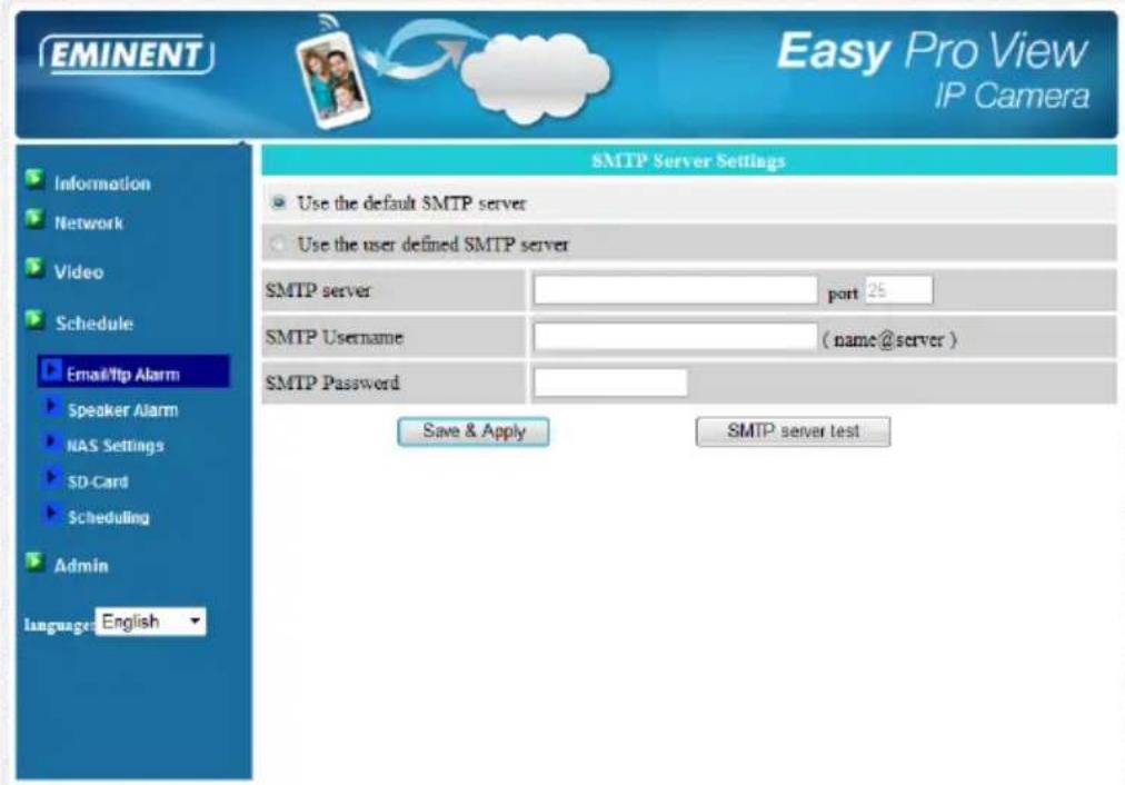 Eminent Easy Pro View EM6270 - Alarme e-mail/ftp - 2