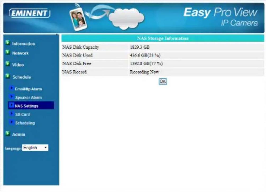 Eminent Easy Pro View EM6270 - Paramètres NAS - 2