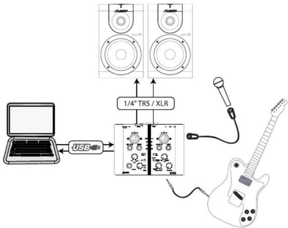 NUMARK M1 ACTIVE 520 - Anschlussübersicht - 2