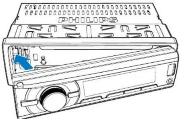 PHILIPS CarStudio CE162 - Fixation du panneau avant - 2