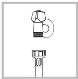 HOTPOINT AWM 1081 EU - Anschluss des Zulaufschlauches - 1