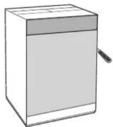 HOTPOINT AWM 1081 EU - Mounting the wooden panel onto the door and inserting the machine into cabinets: - 1