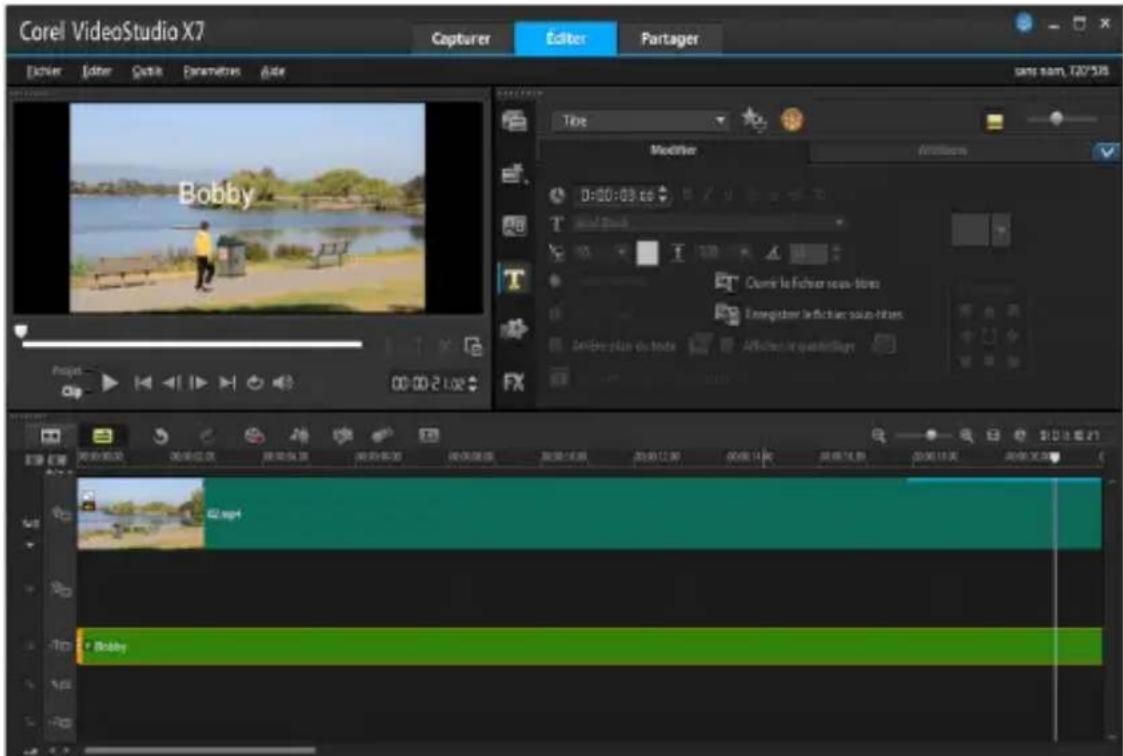 COREL VideoStudio Pro X7 - Pour faire correspondre un mouvement à un chemin de suivi - 1