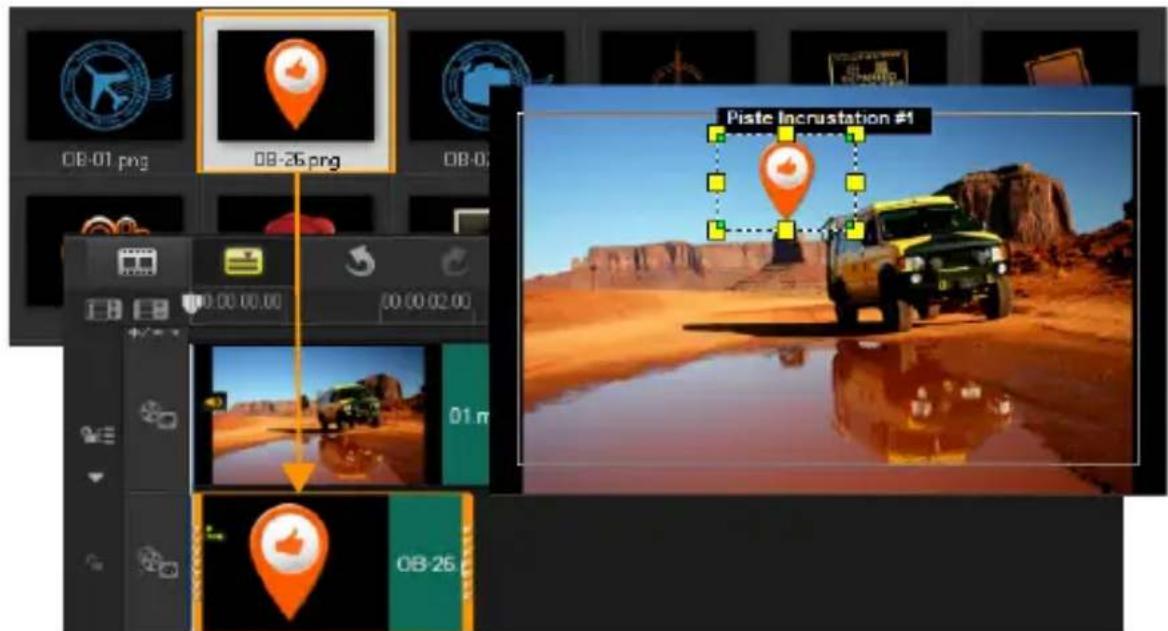 COREL VideoStudio Pro X7 - Pour insérer un clip sur la piste Incrustation - 1