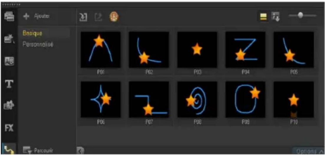 COREL VideoStudio Pro X7 - Utilisation de la bibliothèque de chemins - 1