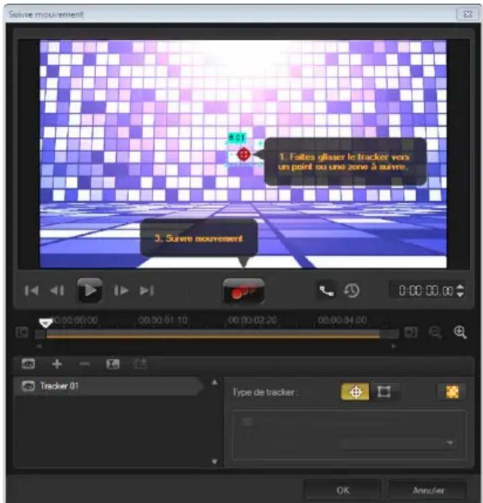 COREL VideoStudio Pro X7 - Pour suivre le mouvement des objets d'une video - 1