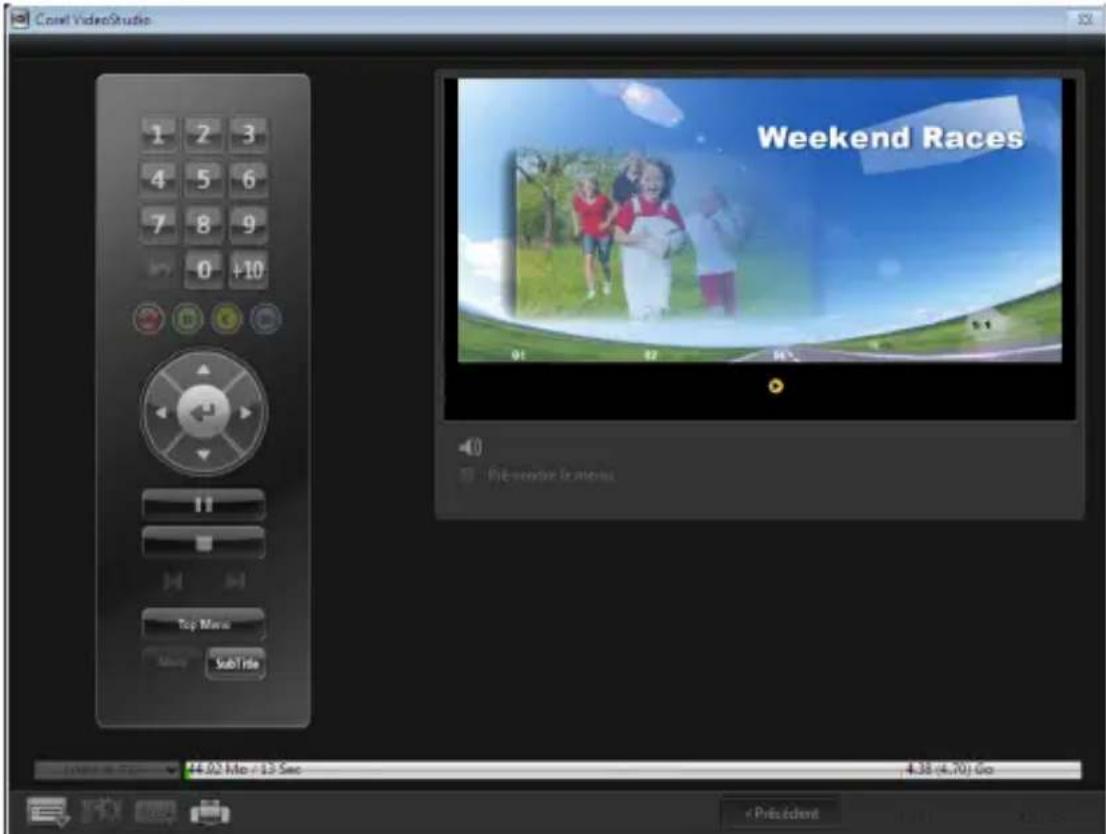 COREL VideoStudio Pro X7 - Prévisualisation de votre film et de votre menu avant la gravure - 1