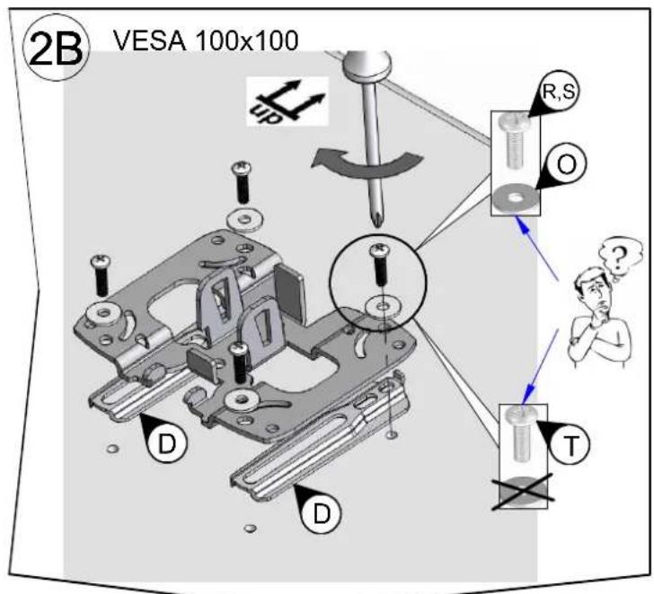 2B VESA 100x100 R,S O D T D