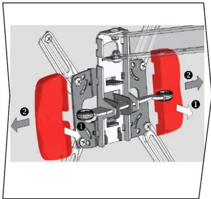 Technical diagram of a mechanical assembly with numbered components and directional arrows indicating motion or flow.