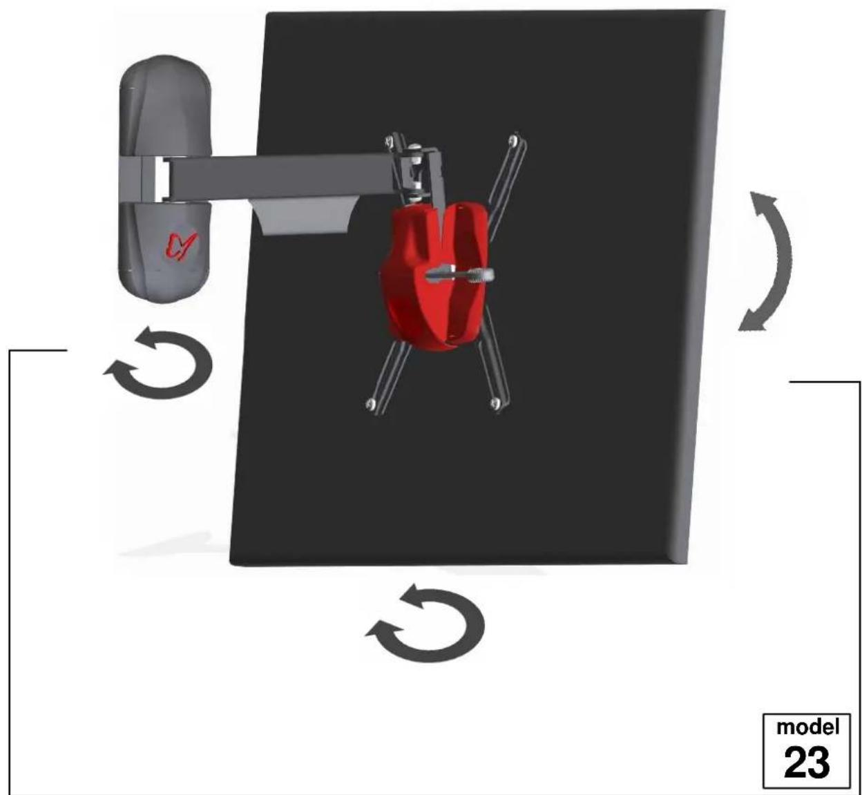 Barkan 23B - Movement Rotate,Swivel & Tilt LED/ LCD/PLASMA WALL MOUNT Premium Series - 1