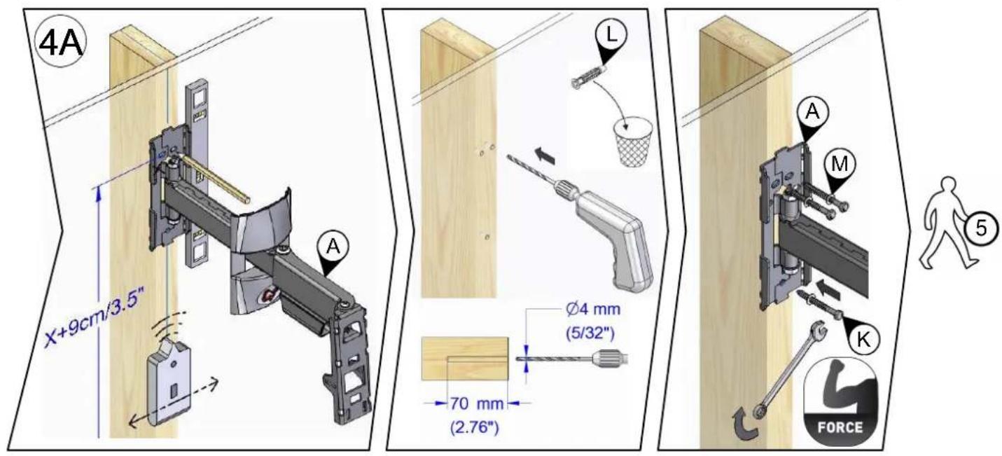 Barkan 24B - Movement Rotate, Fold, Swivel & Tilt LED/ LCD/PLASMA WALL MOUNT Premium Series - 9