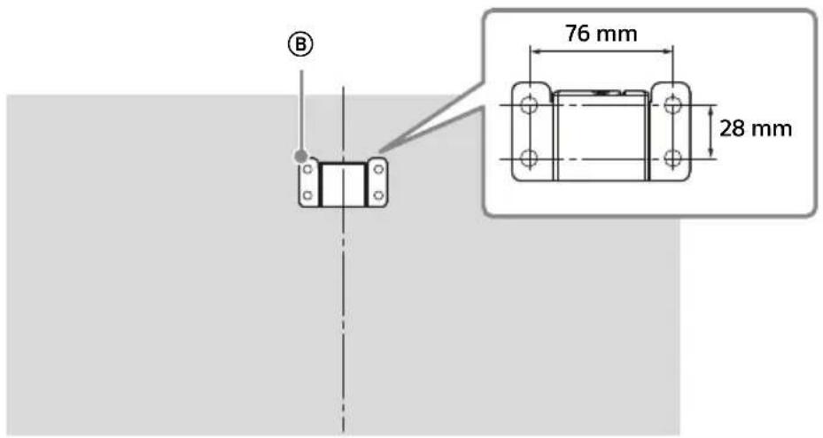 SONY KDL42W706 - Dimensions of the hole positions on the wall - 2