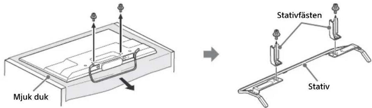 SONY KDL42W706 - Demontera bordstativ fran TV:n - 1